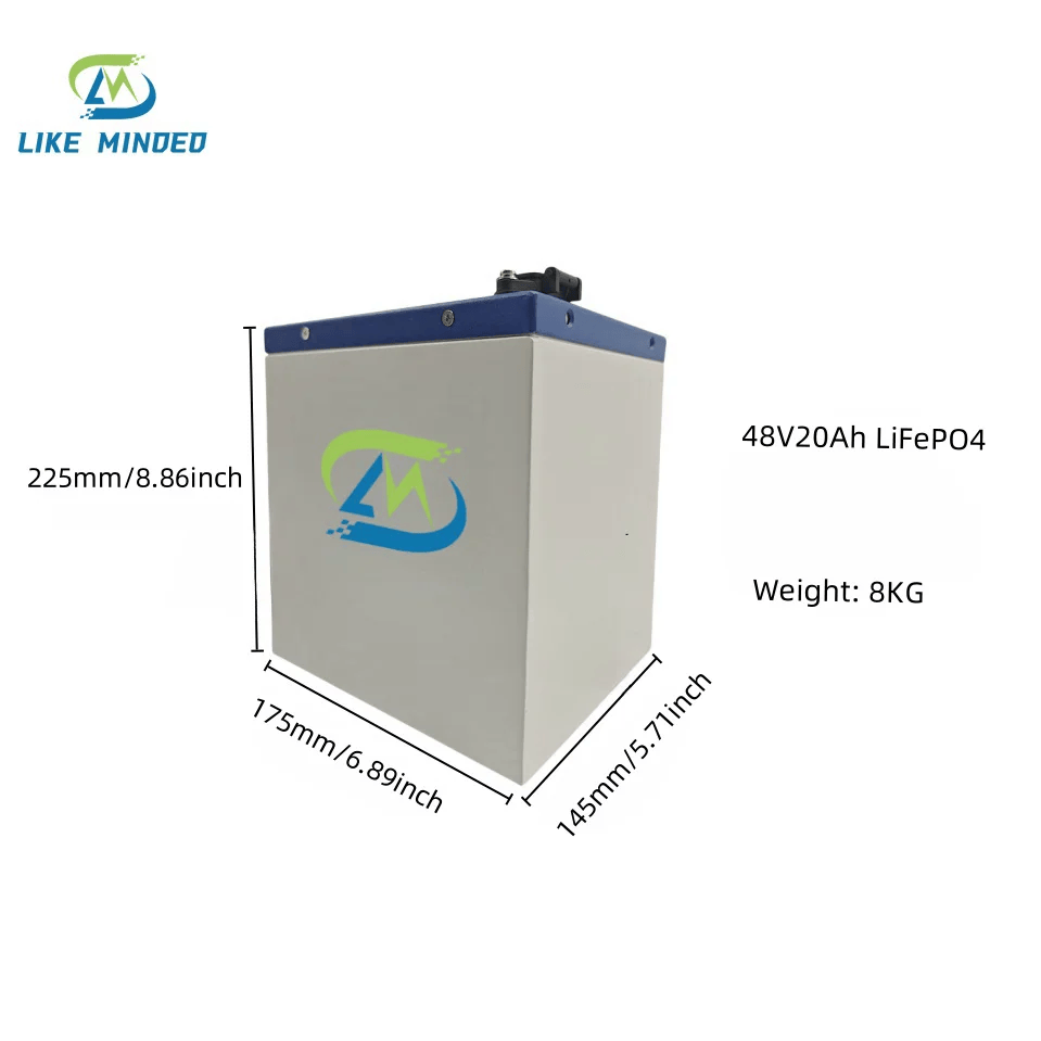 بطارية ليثيوم فوسفات الحديد 48 فولت 20 أمبير/ساعة للدراجات الكهربائية / الدراجات البخارية الكهربائية